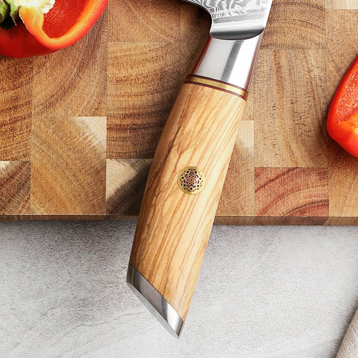 XINZUO B37 Japanese Damascus Steel Kitchen Nakiri Knife — The