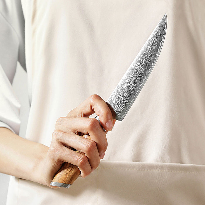 XINZUO B37 Luxury Steak Knife Holding in hand
