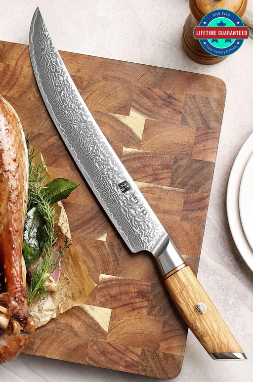 Xinxuo B37 Japanese Damascus 73 Layers Powder Steel Kitchen Carving Knife