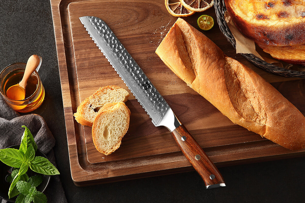 Xinzuo B13D 8" 67 Layer Damascus Bread Knife Damascus Steel Bread Knife