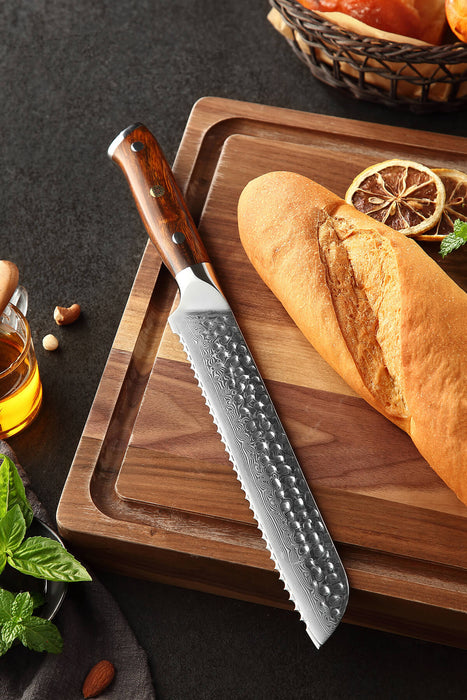 Xinzuo B13D 8" 67 Layer Damascus Bread Knife Damascus Steel Bread Knife