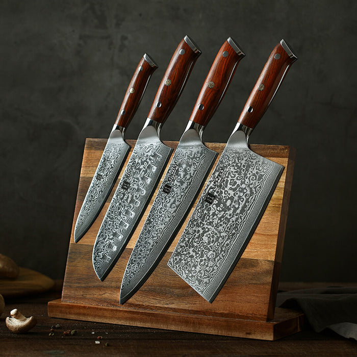 Xinzuo B13R 4 Pcs 67 Layer Damascus Steel Chef Knife Set 8