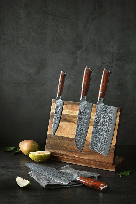Xinzuo B13R 4 Pcs  Damascus Kitchen Knife Set