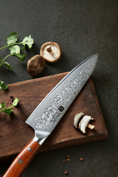 Xinzuo 67 Layer Japanese Damascus Chef knife Rosewood Handle