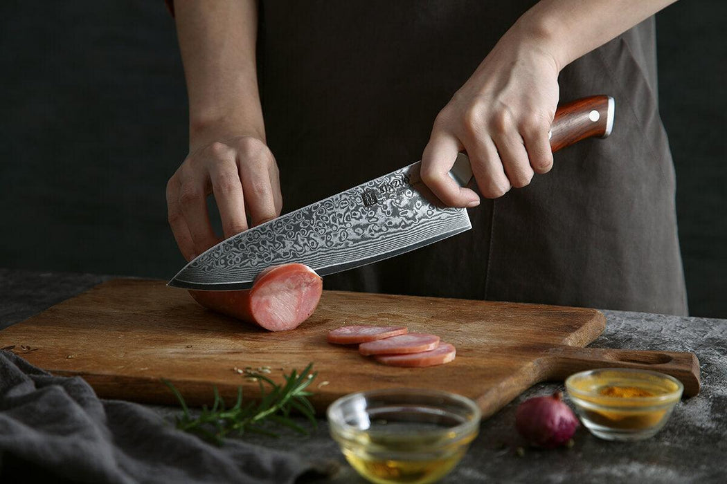 Xinzuo Japanese Damascus Chef knife Rosewood Handle