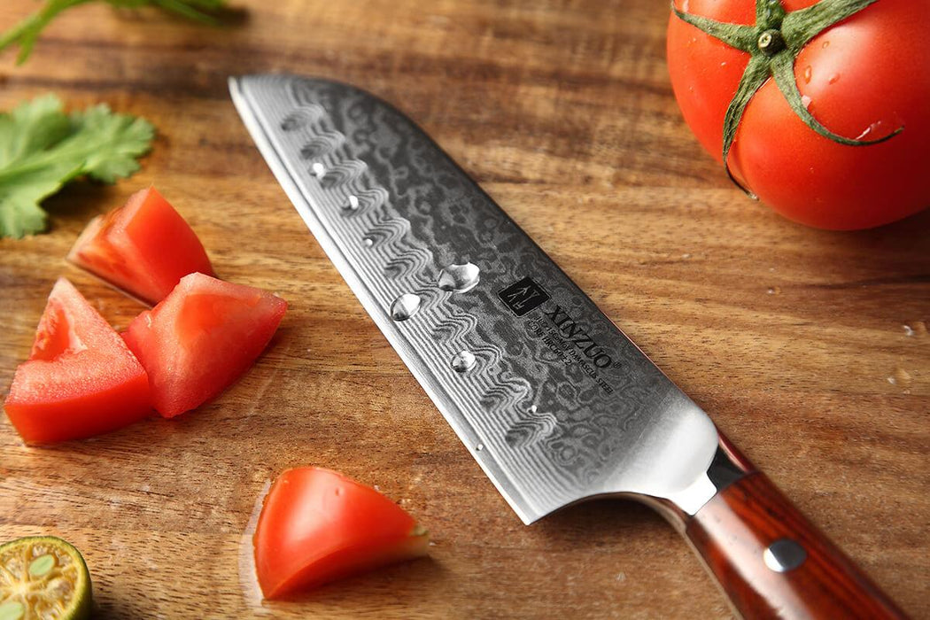 Xinzuo 67 Layer Japanese Damascus Santoku Knife