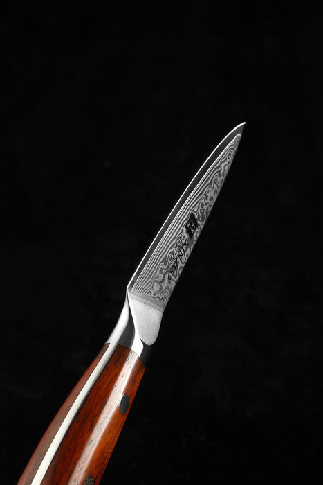 Xinzuo B13R 3.5" 67 Layer VG10 Japanese Damascus Paring Knife Rosewood Handles