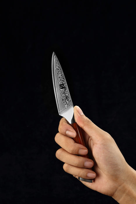 Xinzuo B13R 6.5" 67 Layer VG10 Japanese Damascus Paring Knife Rosewood Handles