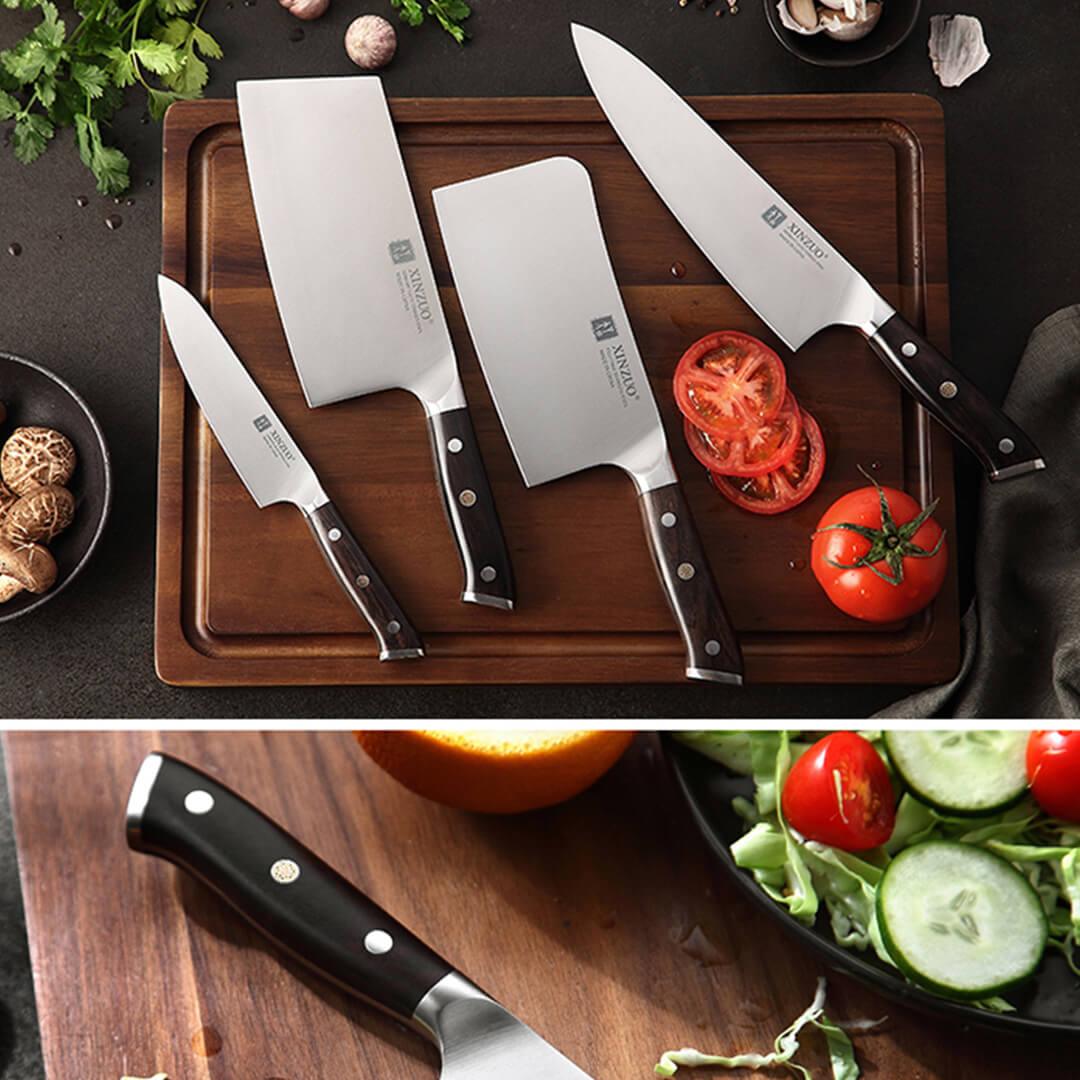 Xinzuo B13S 4 Pcs German High Carbon Steel Kitchen Knife Set with