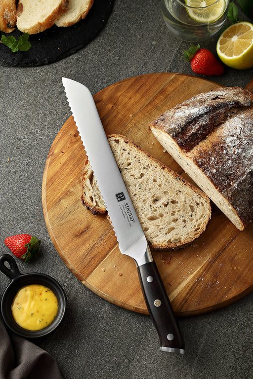 Xinzuo B13S 9.5" German 1.4116 High Carbon Stainless Steel Bread Knife