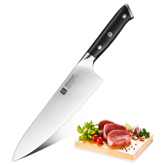 Xinzuo B13S 8.5" German High Carbon Steel Chef Knife with Ebony Handles