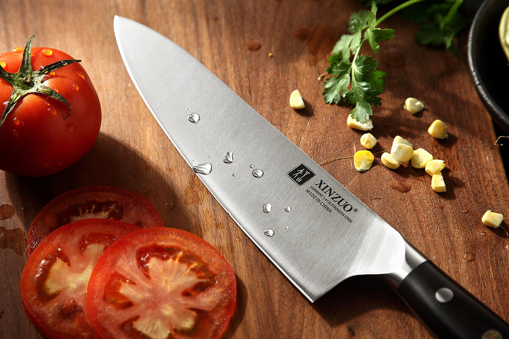 Xinzuo B13S 8.5" German High Carbon Steel Chef Knife with Ebony Handles