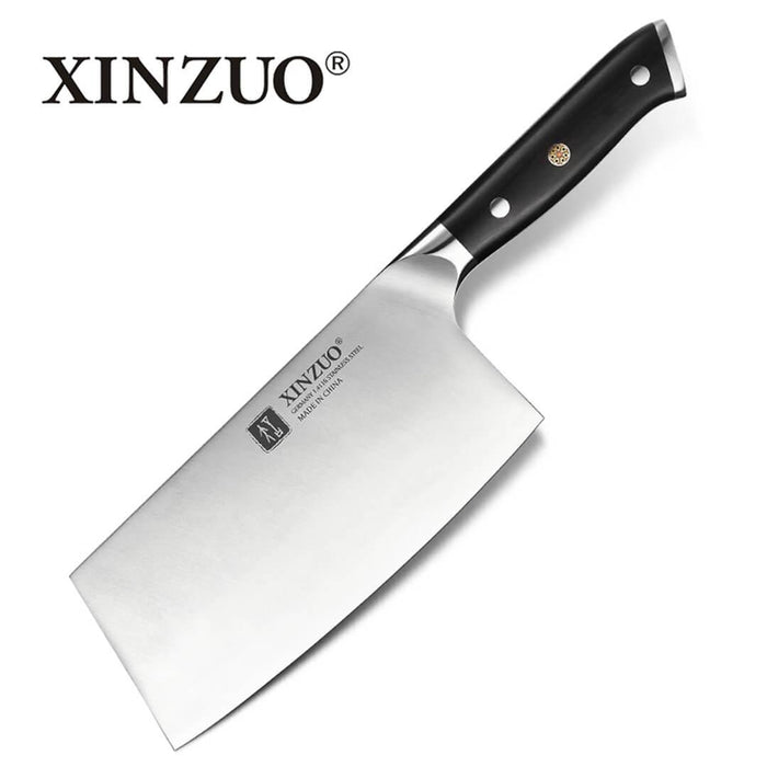 Xinzuo B13S 6.5" German High Carbon Steel Kitchen Cleaver with Ebony Handles