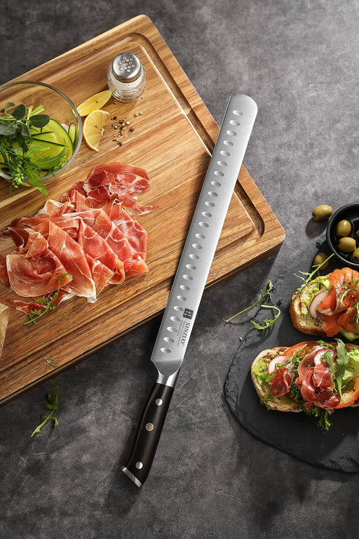 Xinzuo B13S 12 inches German 1.4116 Stainless Steel Meat Carving Knife Ebony Handle