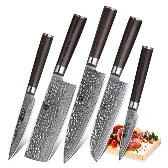 Xinzuo B1H 5 Pcs 67 Layer Damascus Steel Chef Knife Set 5