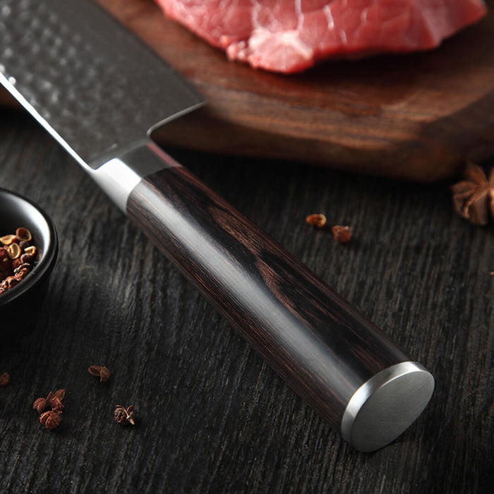 Xinzuo B1H 5 Pcs 67 Layer Damascus Steel Chef Knife Set with Pakka Wood Handle Open Box