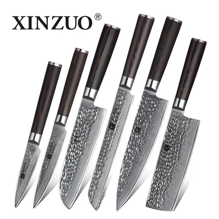 Xinzuo B1H 6 Pcs 67 Layer Damascus Steel Chef Knife Set 10