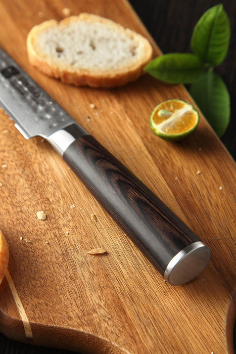 Xinzuo B1H 8" 67 Layer Damascus Bread Knife VG10 Damascus Steel Bread Knife Open Box