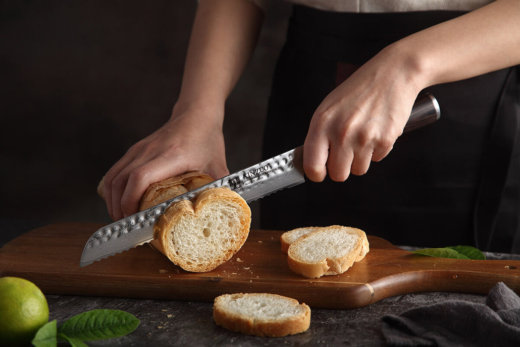 Xinzuo B1H 8" 67 Layer Damascus Bread Knife VG10 Damascus Steel Bread Knife