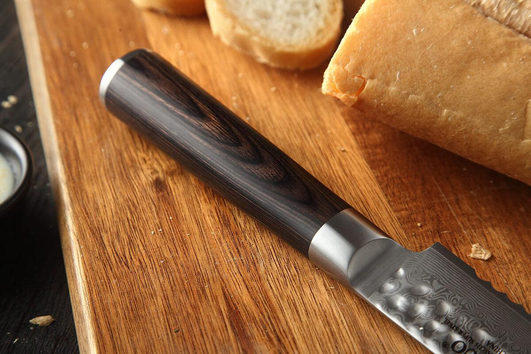 Xinzuo B1H 8" 67 Layer Damascus Bread Knife VG10 Damascus Steel Bread Knife Open Box