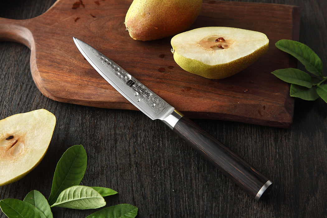 Xinzuo B1H 5" 67 layer Damascus Utility Knife Damascus Steel Utility Knife