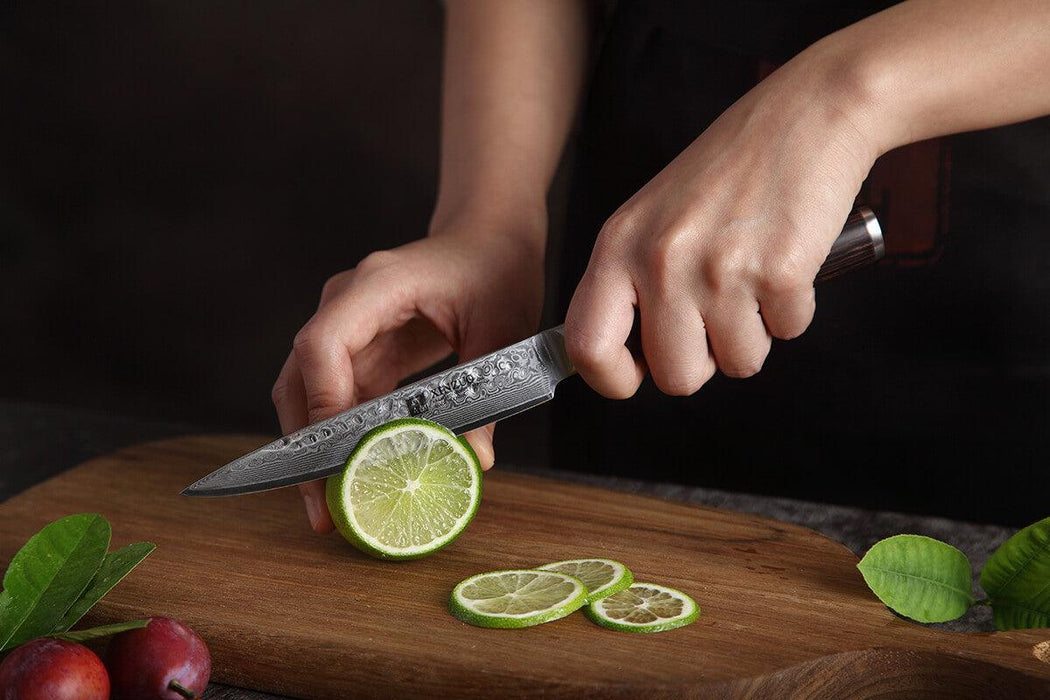 Xinzuo B1H 5" 67 layer Damascus Utility Knife Damascus Steel Utility Knife Open Box