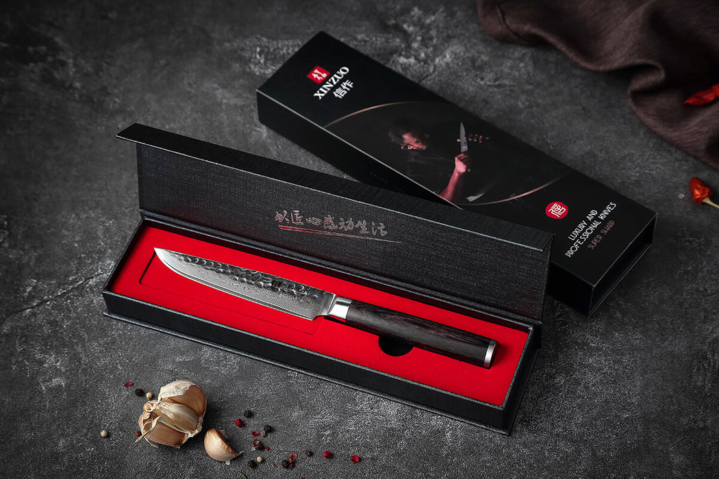 Xinzuo B1H 5" 67 Layer Japanese Damascus Steak Knife Damascus Steel gift box