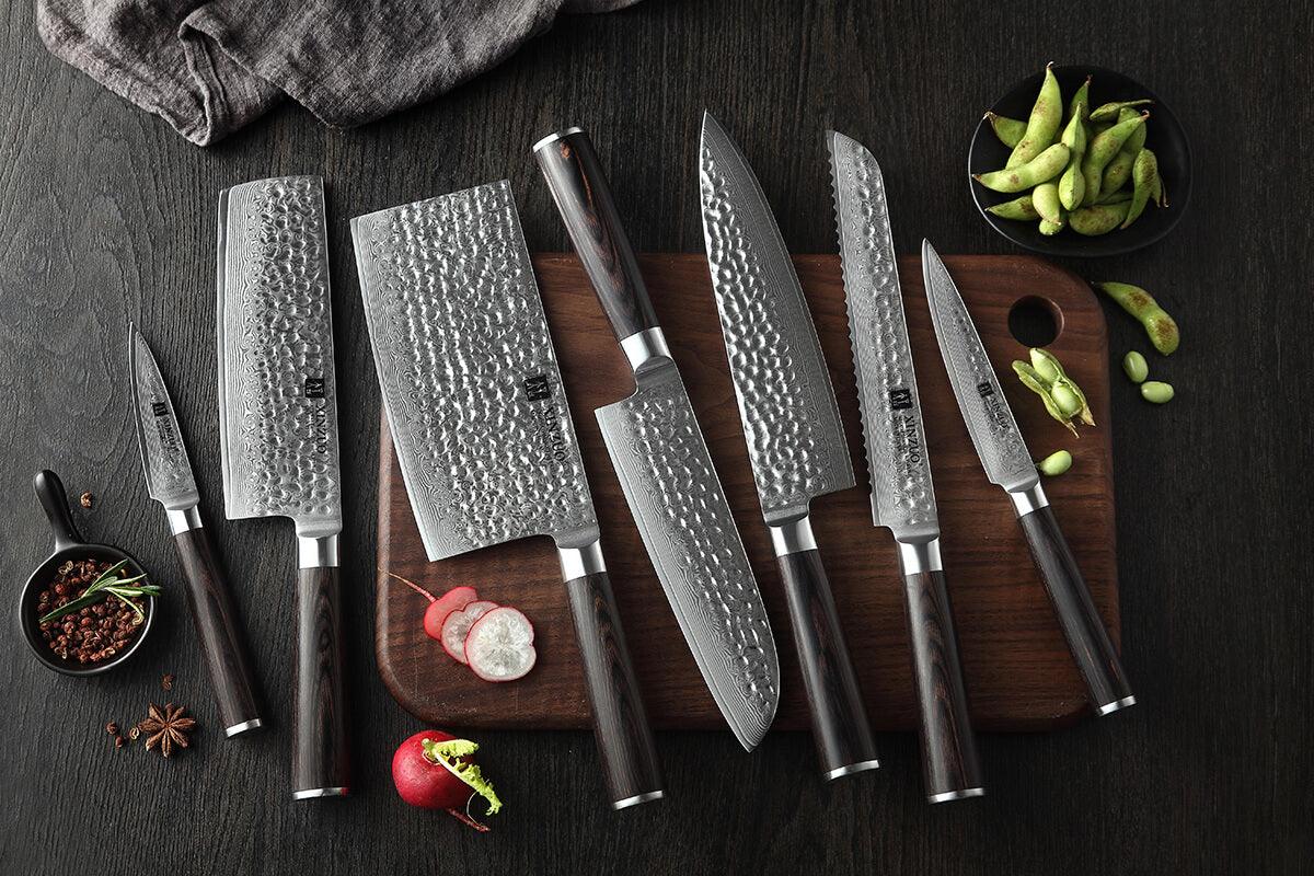 Xinzuo B1H 7 Pcs 67 Layer Damascus Steel Chef Knife Set — The