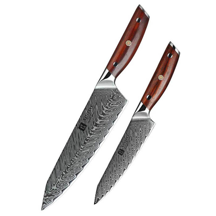 Xinzuo B27 2 Pcs Japanese Damascus Chef knife Set 13