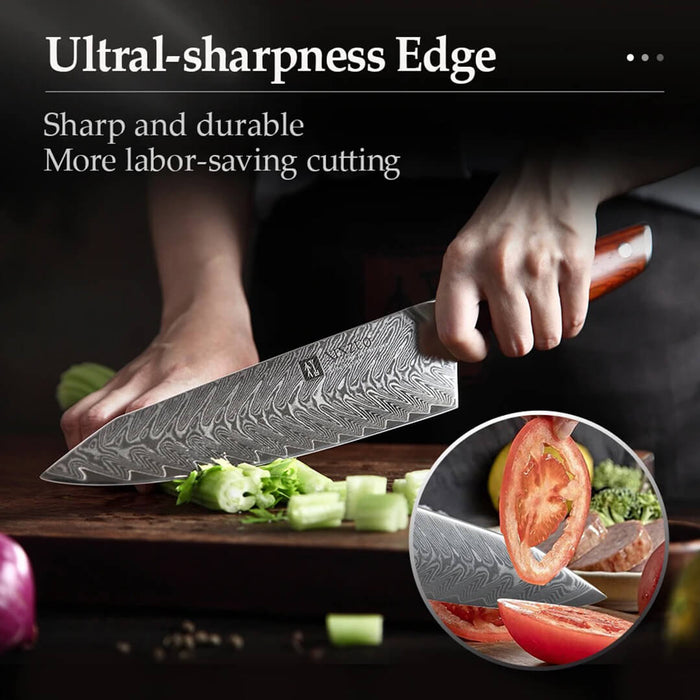 Xinzuo B27 2 Pcs Japanese Damascus Chef knife Set 5
