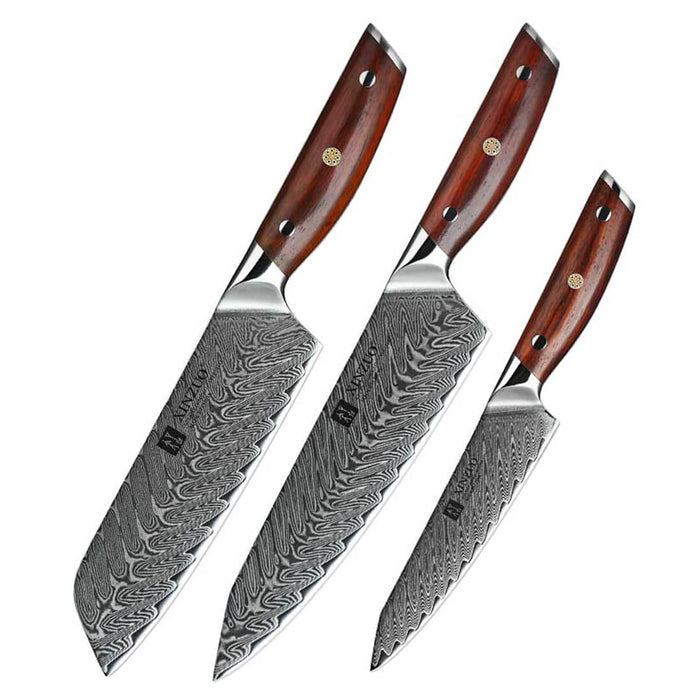 Xinzuo B27 3 Pcs 67 Layer Damascus Chef knife Set 1
