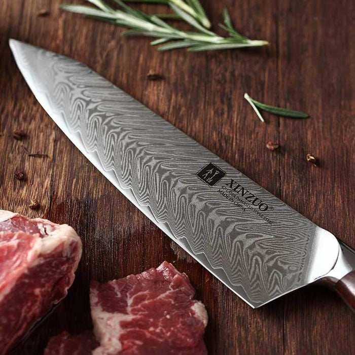 Xinzuo B27 5 Pcs 67 Layer Damascus Chef knife Set 5