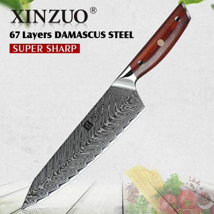 Xinzuo B27 67 Layer Japanese Damascus Chef Knife 8