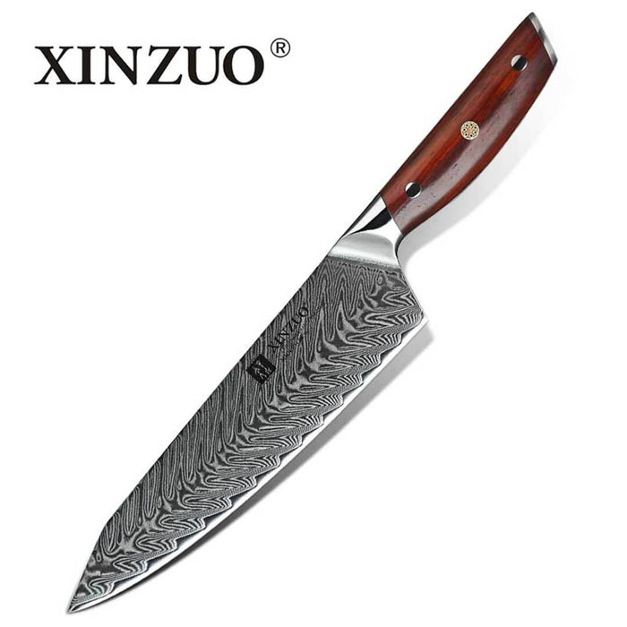 Xinzuo B27 67 Layer Japanese Damascus Chef Knife 9