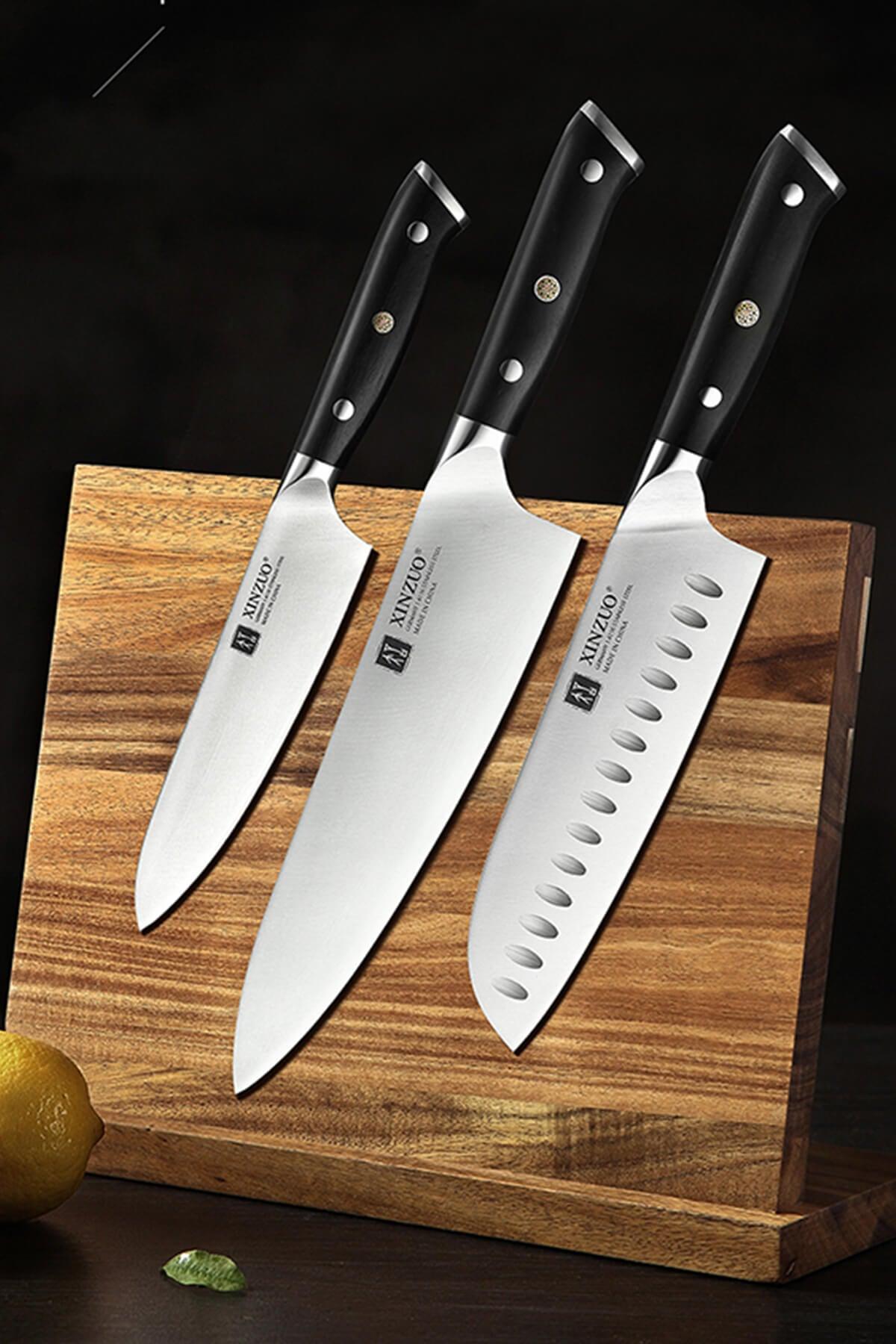 Xinzuo B35 3 Pcs German Carbon Steel Knife Set — The Bamboo Guy