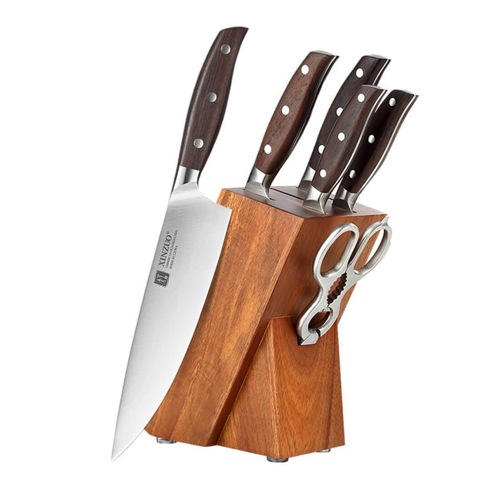 Xinzuo B35 5 Pcs German Steel Kitchen Knife Set with Carbon Steel