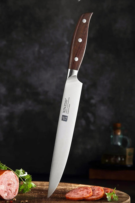 Xinzuo B35 German Stainless Steel Meat Carving Knife Sandalwood Handle