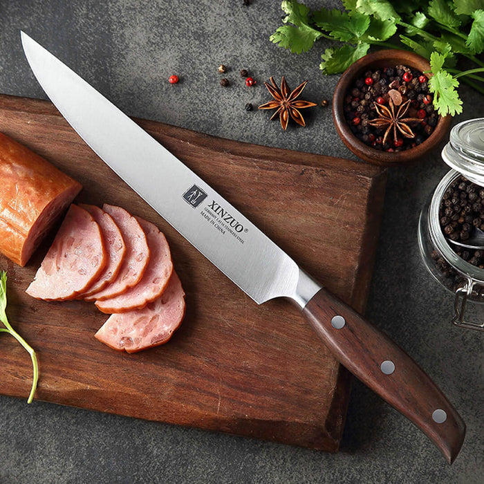 Xinzuo B35 Meat Carving Knife Sandalwood Handle