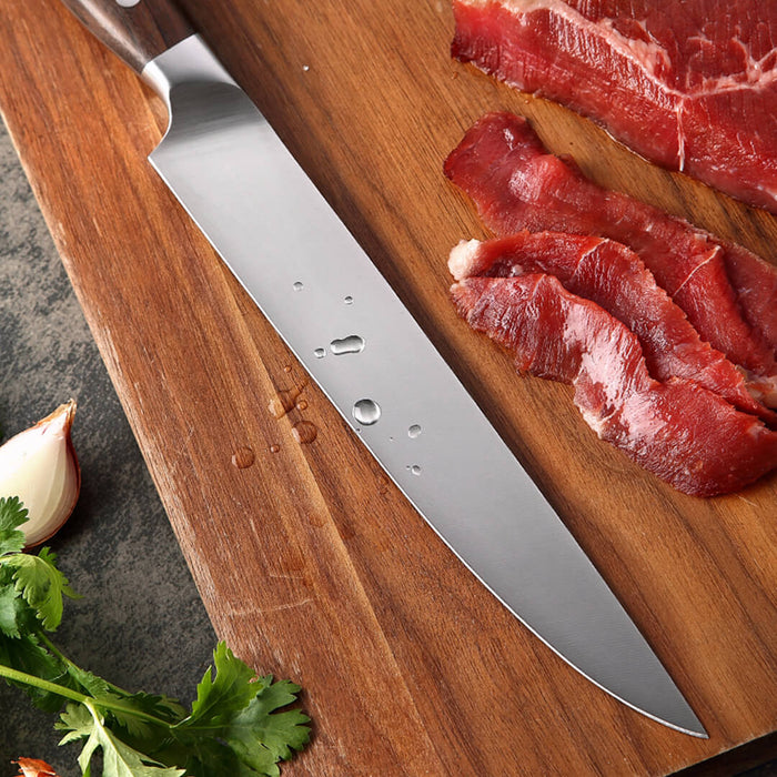 Xinzuo B35 8" German Stainless Steel Meat Carving Knife Sandalwood Handle Open Box