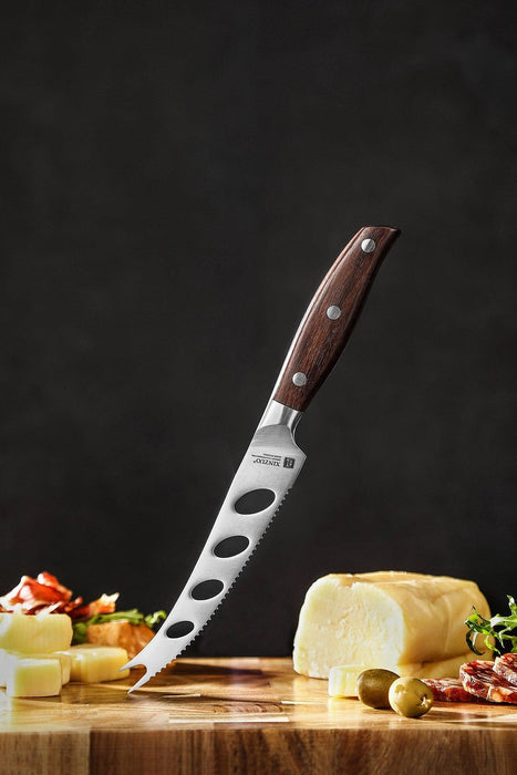 Xinzuo B35 German Stainless Steel Red Sandalwood Kitchen Multi-Use Cake Cheese Knife - The Bamboo Guy