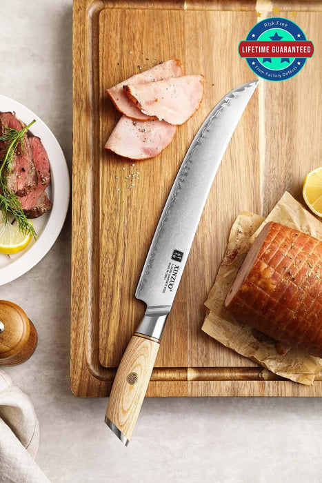 Xinzuo B37S Composite Stainless Steel Carving knife with Pakka Wood Handle - The Bamboo Guy