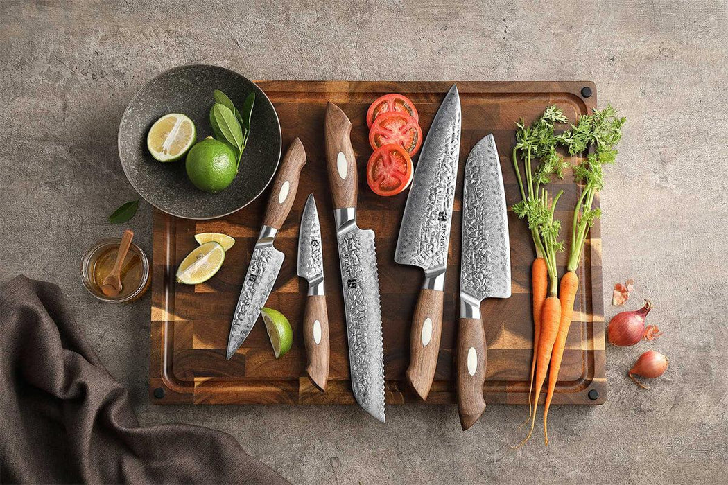 Xinzuo B46W 5 Pcs Damascus Chef Knife Set 67 Layer Genuine Japanese AUS-10 Steel Open Box