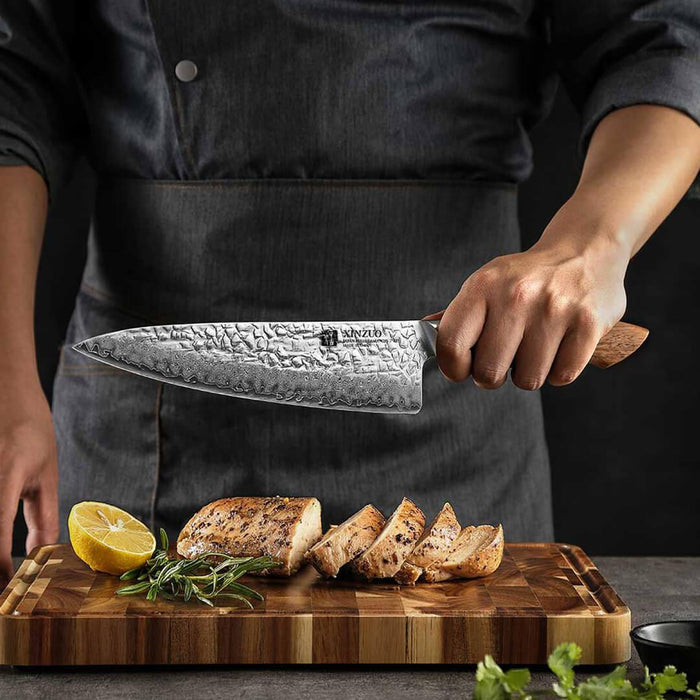 Xinzuo B46W 5 Pcs Damascus Chef Knife Set 67 Layer Genuine Japanese AUS-10 Steel Open Box