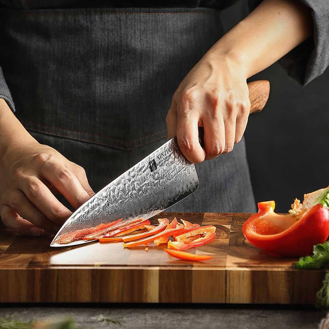 Xinzuo B46W 6 Pcs Damascus Chef Knife Set 67 Layer Genuine