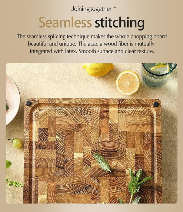 Xinzuo End Grain Teak Cutting Board 16.9"x12"x1.3"
