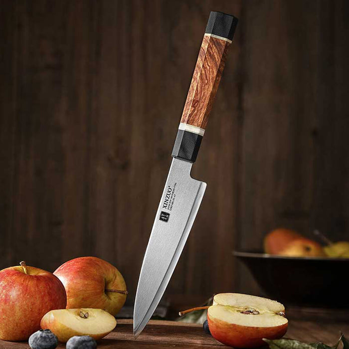 Xinzuo F5 ZHEN Series Composite Steel Utility knife with Padauk Wood Handle