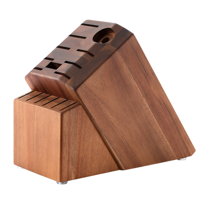 Xinzuo JX16 Knife Block without knives - 16 Slots for 14 Knives- Honing Rod & Kitchen Shears