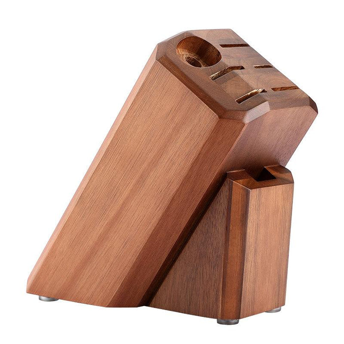 Xinzuo JX7 Knife Block without knives Holds 5 Knives Honing Rod & Kitchen Scissors