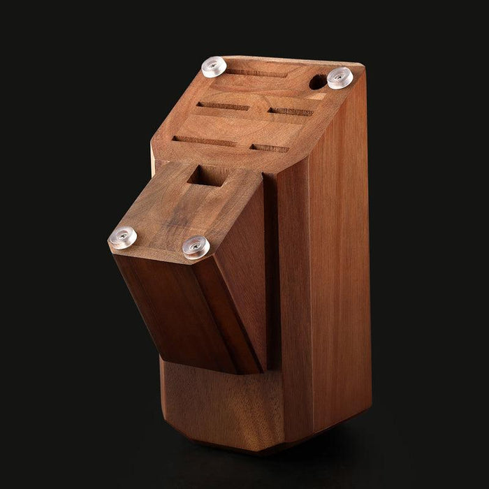 Xinzuo JX7 Knife Block without knives Holds 5 Knives Honing Rod & Kitchen Scissors