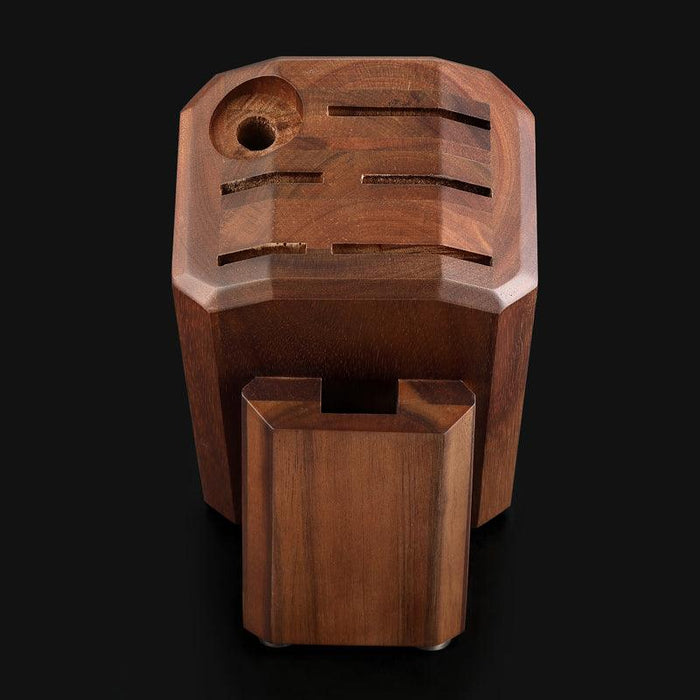 Xinzuo JX7 Knife Block without knives Holds 5 Knives Honing Rod & Kitchen Scissors